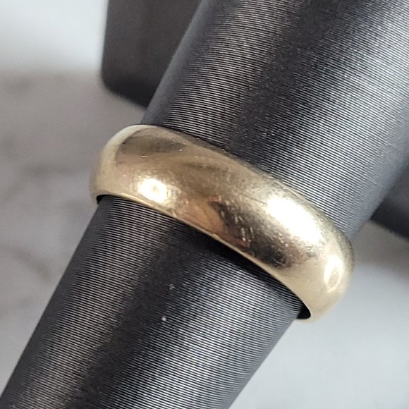 Mens Vintage Estate 14K Yellow Gold Wedding Band Ring 6.0g E6777